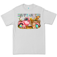 Dove Grey Happy Easter Animal Farm Truck Premium Tee - CowhideDigitalArt