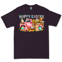 Plum Happy Easter Animal Farm Truck Premium Tee - CowhideDigitalArt