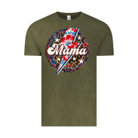 Vintage Olive Western Mama Patriotic Vintage Tee - LillyAllenDesigns