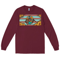Burgundy bucking bronco aztec shape license plate Long Sleeve Tee - Artiststas