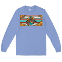 Colony Blue bucking bronco aztec shape license plate Long Sleeve Tee - Artiststas