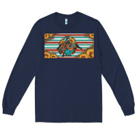 Navy bucking bronco aztec shape license plate Long Sleeve Tee - Artiststas