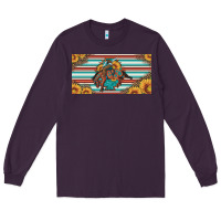 Plum bucking bronco aztec shape license plate Long Sleeve Tee - Artiststas