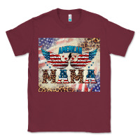 Burgundy american mama Classic Tee - BarkalooDesign