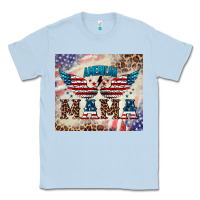 Dusty Blue american mama Classic Tee - BarkalooDesign