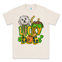 Natural lucky dog St. Patrick's Classic Tee - FaDigitalArtStudio