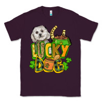 Plum lucky dog St. Patrick's Classic Tee - FaDigitalArtStudio
