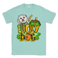 Seafoam lucky dog St. Patrick's Classic Tee - FaDigitalArtStudio