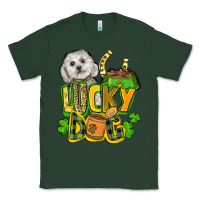 Sports Green lucky dog St. Patrick's Classic Tee - FaDigitalArtStudio