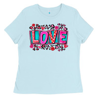 Baby Blue Love Valentine Ladies Tee - CowhideDigitalArt
