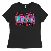 Black Love Valentine Ladies Tee - CowhideDigitalArt