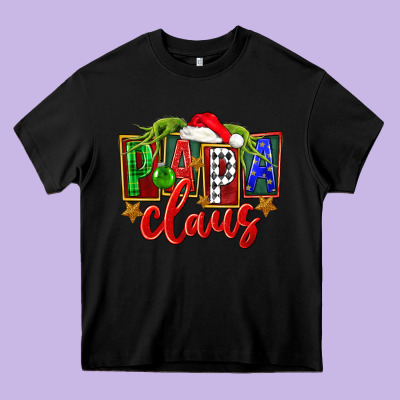 Christmas Papa Claus Heavy Core Tee Designed By Fadigitalartstudio