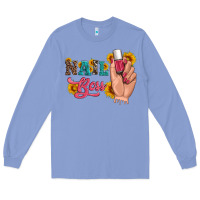 Colony Blue western sunflowers nail boss Long Sleeve Tee - Artiststas