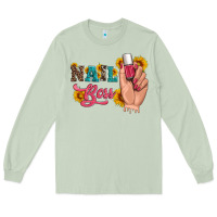 Matcha western sunflowers nail boss Long Sleeve Tee - Artiststas