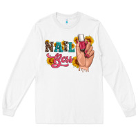 White western sunflowers nail boss Long Sleeve Tee - Artiststas