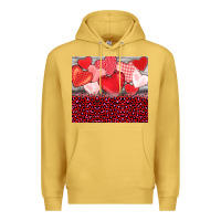 Antique Gold valentine's day red hearts red leopard Premium Hoodie - BarkalooDesign