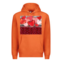 Carrot valentine's day red hearts red leopard Premium Hoodie - BarkalooDesign
