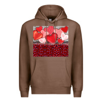 Chestnut valentine's day red hearts red leopard Premium Hoodie - BarkalooDesign