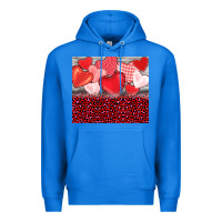 True Royal valentine's day red hearts red leopard Premium Hoodie - BarkalooDesign