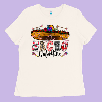 Festive Sombrero And Nacho Art Ladies Tee Designed By Cowhidedigitalart