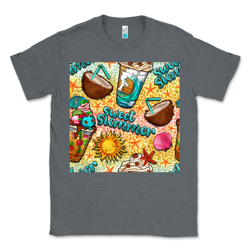 Sweet Summer Coffee Cups With Colorful Leopard And Sea Stars Seamless  Classic Tee by BundleAndBundleShop | Teevron