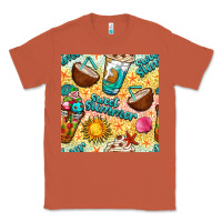 Copper sweet summer coffee cups with colorful leopard and sea stars seamless  Classic Tee - BundleAndBundleShop