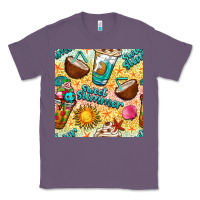 Lavender sweet summer coffee cups with colorful leopard and sea stars seamless  Classic Tee - BundleAndBundleShop