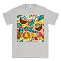 Moon Dust sweet summer coffee cups with colorful leopard and sea stars seamless  Classic Tee - BundleAndBundleShop