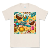 Natural sweet summer coffee cups with colorful leopard and sea stars seamless  Classic Tee - BundleAndBundleShop