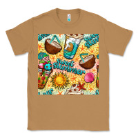 Toasted Coconut sweet summer coffee cups with colorful leopard and sea stars seamless  Classic Tee - BundleAndBundleShop
