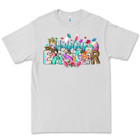 Dove Grey Happy Easter Bunny Premium Tee - CowhideDigitalArt