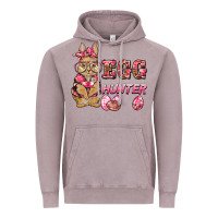 Vintage Zinc easter pink camouflage egg hunter  bunny Vintage Hoodie - BarkalooDesign