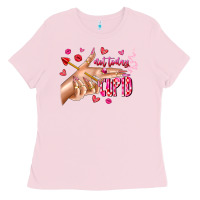 Bubblegum Pink Not Today Cupid Ladies Tee - CowhideDigitalArt
