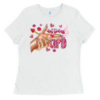 White Not Today Cupid Ladies Tee - CowhideDigitalArt