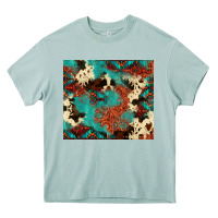 Arona Serape Turquoise Glitter Cowhide  Tooled Leather  Tumbler Heavy Core Tee - FaDigitalArtStudio