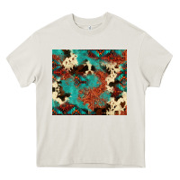 Cream Serape Turquoise Glitter Cowhide  Tooled Leather  Tumbler Heavy Core Tee - FaDigitalArtStudio