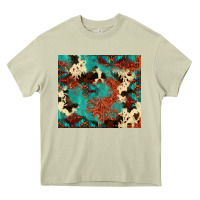 Mossy Serape Turquoise Glitter Cowhide  Tooled Leather  Tumbler Heavy Core Tee - FaDigitalArtStudio