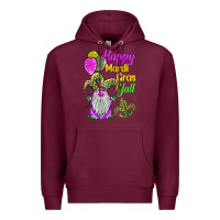 Burgundy happy mardi gras y'all Premium Hoodie - BarkalooDesign