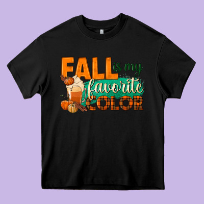 Fall Is My Favorite Color Heavy Core Tee Designed By Bundleandbundleshop