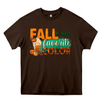 Chocolate Brown fall is my favorite color Heavy Core Tee - BundleAndBundleShop