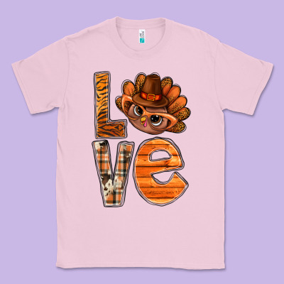 Thanksgiving With Turkey Love Bbs Classic Tee Designed By Bundleandbundleshop