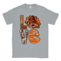 Heather Grey thanksgiving with turkey love bbs Classic Tee - BundleAndBundleShop