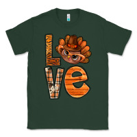 Sports Green thanksgiving with turkey love bbs Classic Tee - BundleAndBundleShop