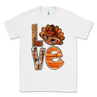 White thanksgiving with turkey love bbs Classic Tee - BundleAndBundleShop