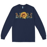 Navy sunflower mom mothers day Long Sleeve Tee - Artiststas