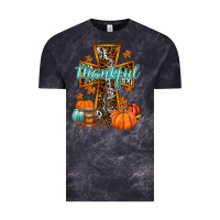 Cloud Black thankful cross Vintage Tee - RacoonDesign
