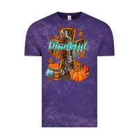 Cloud Purple thankful cross Vintage Tee - RacoonDesign