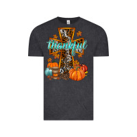 Vintage Black thankful cross Vintage Tee - RacoonDesign