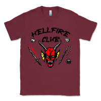 Burgundy hellfire club strangerthings Classic Tee - baoMotion