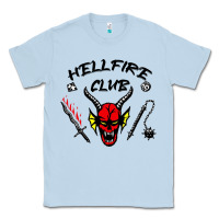 Dusty Blue hellfire club strangerthings Classic Tee - baoMotion